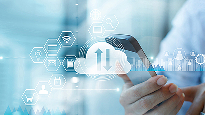 Mobile Network Capacity Management and Spectrum Planning Smartphone with network icons representing mobile broadband, capacity planning and spectrum demand.